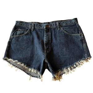 Wrangler Jean Shorts Womens Cut-off Booty Short Denim Size 38x39